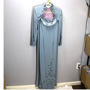 Vintage Lillie Rubin Beaded Gown & Jacket Set Size 12 Evening Formal